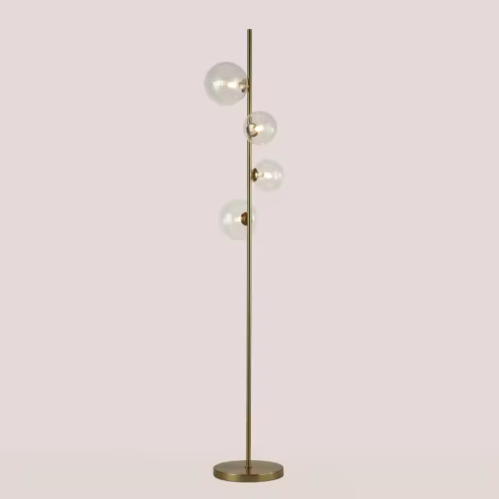Barcelona LED Lámpara de pie con esferas de cristal "STAND"- 4 x G9 - 1