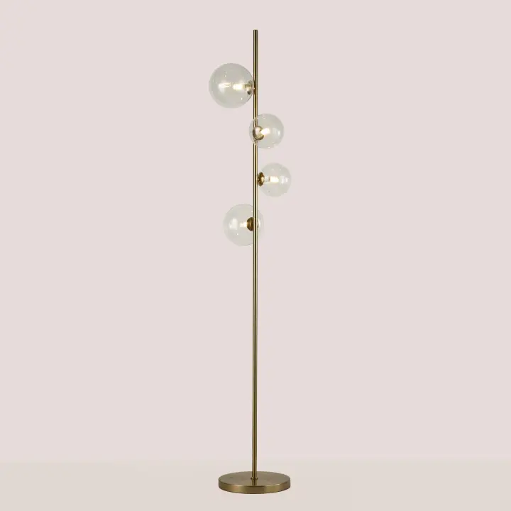 Barcelona LED Lámpara de pie con esferas de cristal "STAND"- 4 x G9 - 1