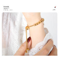 Encanto Pulsera de diamantes con incrustaciones de candado en forma de corazón estilo Ins, pulsera de hebilla extraíble de acero de titanio, nicho ligero, joyería de mano de moda versátil de lujo, joyería de mujer de tamaño ajustable - details 5