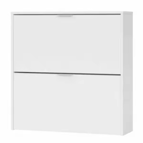 Zapatero Maelys 2 puertas 12 pares de zapatos blanco 76x75x22 cm - 1