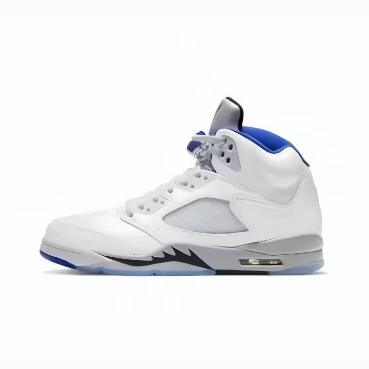Baloncesto blanco transpirable fondo plano caminar casual 5S hombres deportes mujeres zapatos para correr al aire libre - 1