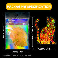 100 Hojas De Pegatinas De Láser Dorado Transparentes Stickers Mágicos PET Brillantes Holográficos Para Manualidades - details 2