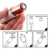 Epilador Eléctrico Para Mujer Recargable Herramienta De Eliminación De Vello Mini Afeitadora Trimmer De Cejas Y Cara - details 5