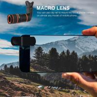 Teléfono zoom compatible para iPhone x 8 7 lente de la cámara del teléfono celular: 8x zoom teleobjetivo universal clip en la lente telescopio monocular para teléfono celular - details 1