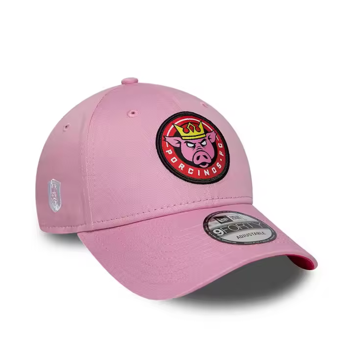Gorra New Era Porcinos Fc para unisex en color rosa - 1