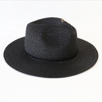 Sombrero De Paja Para Mujer Y Hombres Moda Verano 2025 Sombrero De Playa Casual Sombreros De Paja Con Visera Estilo Panama Protección Solar - details 5