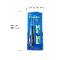 Juego Profesional De Afilador Para Hombres Con 2 Hojas Doble Corte Negro Y Blanco Acero Inoxidable Barbador De Cuchilla Recta - details 8