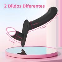 Vibrador Doble Cabeza Con Correa Ajustable Y 10 Modos De Vibración Para Parejas Y Lesbianas Juguete Sexual Para Mujeres - details 9