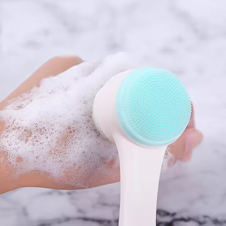 Cepillo Facial De Silicona De Doble Cara Ultimate Limpieza Profunda Y Minimización De Poros Higiénico Y Eficiente Para Cuidado De La Piel - 1