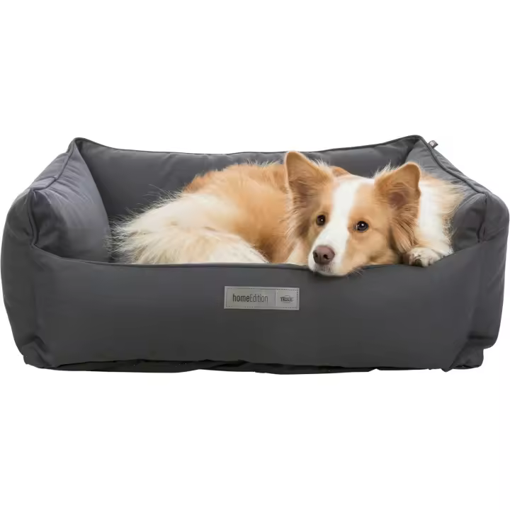 Trixie Cama Farello para Mascotas - Tela Tejida, Forro Suave, Relleno de Fibra de Poliéster, Cojín Sujeto Firmemente, Funda Extraíble y Base Antideslizante - Cómoda y Fácil de Limpiar - 1