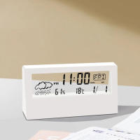 Termómetro Higrómetro Multifuncional LED Con Alarma De Reloj Estación Climática Electrónica Para El Hogar Medidor De Temperatura Y Humedad - details 0