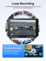 Cámara De Dashboard 7' DVR 2.5K Con Navegación GPS Y Control De Voz Compatible Con Carplay Y Android Auto Cámara Trasera Inalámbrica Monitor De Coche FM AU - details 14