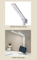 Lámpara De Escritorio LED Recargable Por USB Con 3 Niveles De Iluminación Toque Plegable Protección Ocular Para Dormitorio Luz De Escritorio - details 13