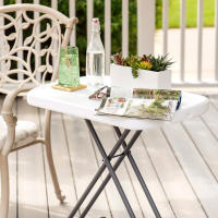 Lifetime - Mesa auxiliar plegable portátil, altura regulable hasta 71 cm,  máx. 136 kg, polietileno de alta densidad, estructura de acero, resistente al agua, a manchas y rayos UV - details 6