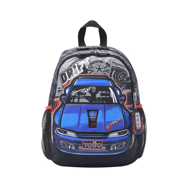 Totto Mochila infantil  Racing  -Dimensiones:25.5 x 32 x 11 cm-Material: Poliester - 1