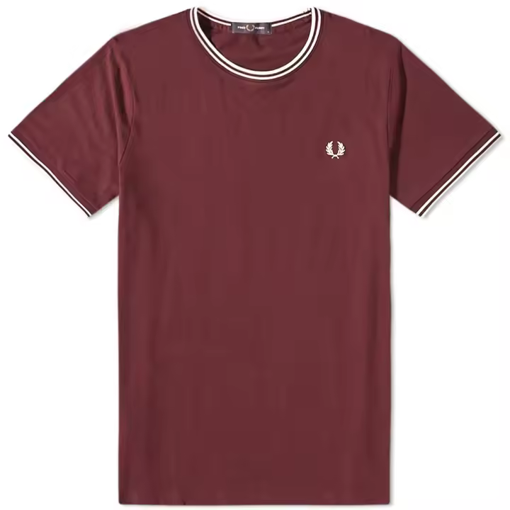 Fred Perry Twin Tipped T-Shirt Oxblood - 1