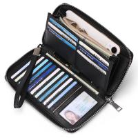 La cartera de las mujeres, cartera de las mujeres del cuero de la capacidad Grande, embrague de La Cremallera, pulsera con el bloqueo de Rfid y más - details 2