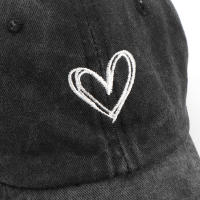 Gorro De Béisbol Multifuncional Para Mujeres Y Hombres Con Bordado De Corazón De Durazno Lavado Suave Y Delgado Para La Primavera Y El Verano - details 5