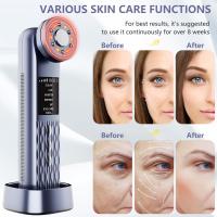 Masajeador facial para rostro, masajeador facial eléctrico portátil 7 en 1, dispositivo de belleza con terapia de luz roja para el cuidado de la piel en el hogar - details 1