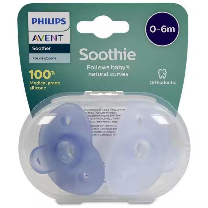 Philips Avent Soothies Chupete Silicona Niño 0-6 Meses, 2 Unidades - 1