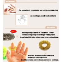 Set De 9 Piezas De Anillos Y Pulseras De Acupresión Para Masaje De Mano Y Muñeca Alivio Del Dolor Sensorial Espinoso Tamaño Medio Pequeño Grande - details 14