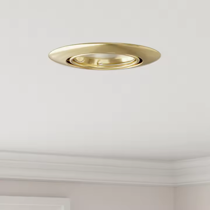 Lámparas vidaXL Set de 6 Dorado Metal 9 cm Modernas Luces Empotradas - 1