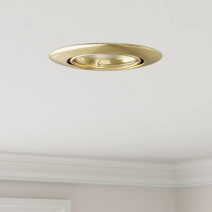 Lámparas vidaXL Set de 6 Dorado Metal 9 cm Modernas Luces Empotradas - 1