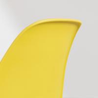 ORION91 Silla ARA Color Amarillo Curry y Patas Haya 46x55x83 cm Comedor Oficina Salón Teletrabajo Cocina – SpazioLuzio - details 1