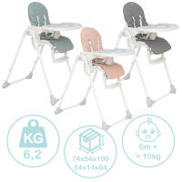 Olmitos – Trona bebe ligera multi posiciones – Asiento regulable con bandeja extraíble – Incluye ruedas y fácil plegado – Asiento acolchado y cómodo con textil anti manchas - details 3