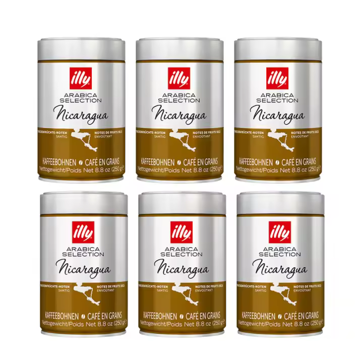 Pack 6 x Illy Café en Granos Nicaragua 250 gr 100% arábico - QUMIR - 1