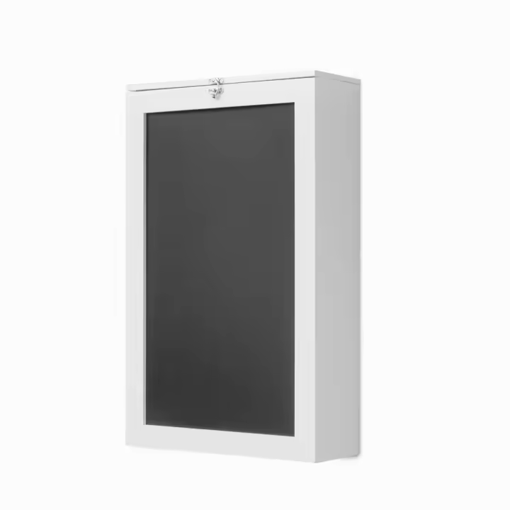Innovagoods ®   Woldy wall folding table, desk, desk table with blackboard and bookshelf, multifunction folding desk for working and saving space, measurements ‎ 80x50x18 cm, white - 1