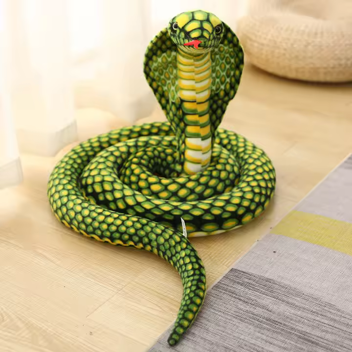 Juguete De Peluche Cobrera Simulada De Colores Variados 80/170/240cm Juguetes Suaves Decoración Para El Hogar Animales De Peluche Divertidos Y Falsos Dibujos Animados Para Adultos Y Niños - 1