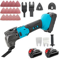 Herramienta Oscilante Profesional 18V Sin Escobillas｜Corte/Lijado/Raspado de Precisión｜Compatibilidad Batería Makita｜Kit 20 Accesorios + Maletín - details 1