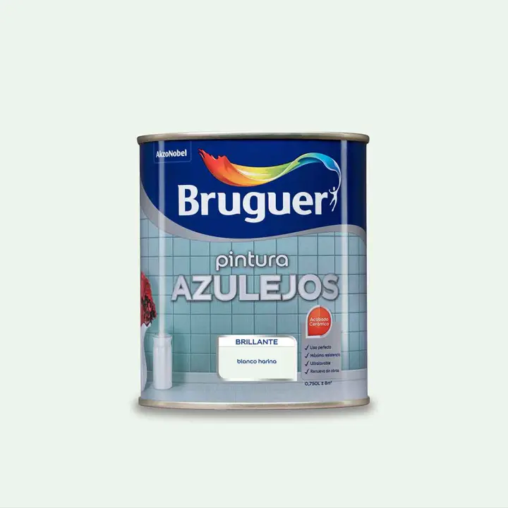 Pintura para Azulejos Bruguer - 750 Ml - Gris ártico - Acabado Brillante - 1
