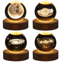 Lámpara De Cristal 3D Con Proyecciones Galácticas Y Planetarias Luz Nocturna USB Para Atmosfera Acogedora Plasma Ball - details 9