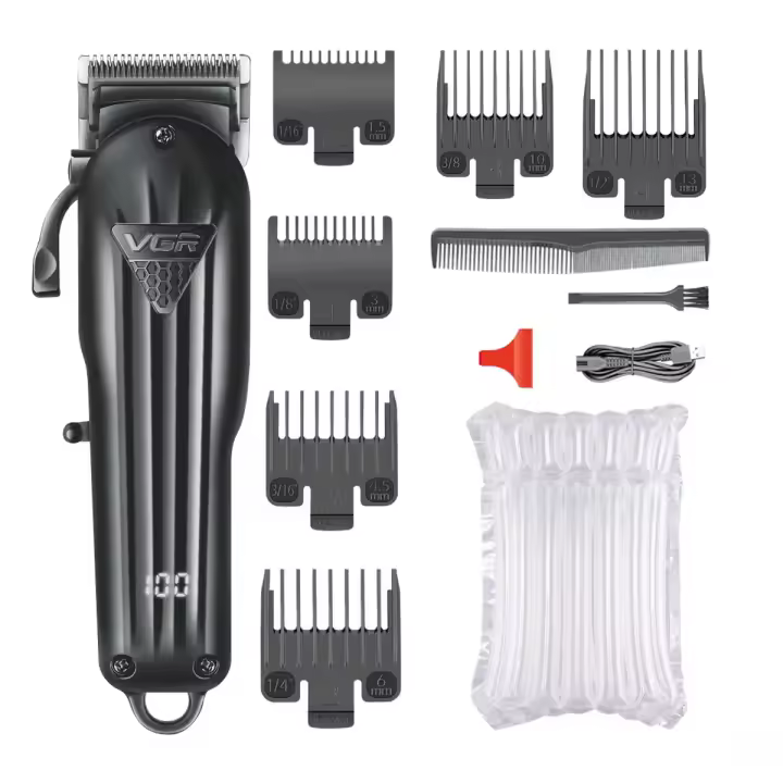 VGR Máquina De Corte Ajustable Recargable Sin Cable Tiempo De Uso 160 Minutos Acero Inoxide Universal Para Secado Y Baño - 1