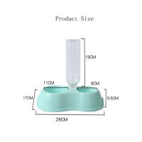 Tazón Automático Para Gatos Con Dispensador De Agua Y Alimento Elevado Para Perros Y Gatos Tazón Doble Para Mascotas Material Plástico Forma Redonda - details 7