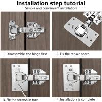 Kit De Reparación Para Cerradura De Armario 10Pcs Placa De Resguardo De Cepillo De Acero Inoxidable Con Agujeros Para Montaje En Puertas De Cocina Y Armarios De Hogar - details 4