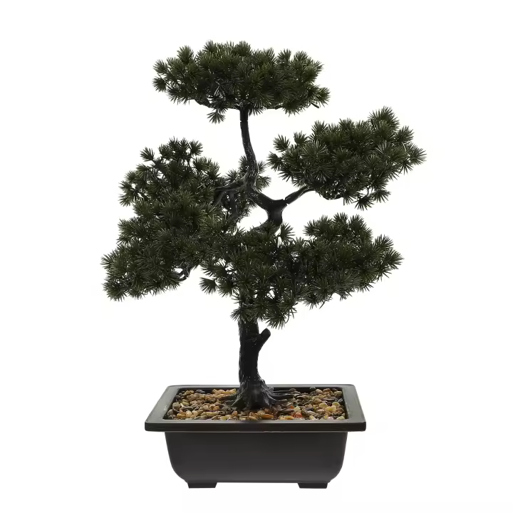 Arbol De Bonsai Sintetico Elegante Para Decoración De Sala De Estar Oficina Dormitorio Sin Mantenimiento Planta Artificial En Maceta - 1