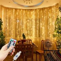 Curtainas De Navidad Con Luces LED Para Ventanas Cortina De Fairy Año Nuevo Iluminación De Habitación Cadena Guirnalda USB Decoración De Fiesta Para Niñas - details 9