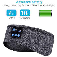 Máscara De Sueño Con Bluetooth Auriculares Sin Cable Cabezal Cómodo Para Durmientes Laterales Música Headset Ojo De Cuidado Material Suave Elástico - details 1