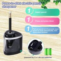 Sacapuntas eléctricos, sacapuntas con contenedor, con pilas, hoja intercambiable, oficina, escuela - details 4