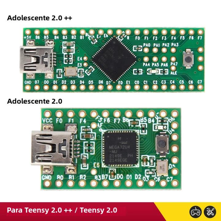 Tablero De Experimentación Teensy++ 2.0 AT90USB1286 USB Para Teclado Y Ratón Arduino AVR ATMEGA32U4 Consola De Juegos Accesorio