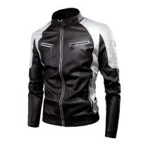 Chaqueta De Cuero PU Para Hombre Con Cierre De Cremallera Y Multiple Bolsillos Estilo Casual Motociclista Primavera 2025 - details 5