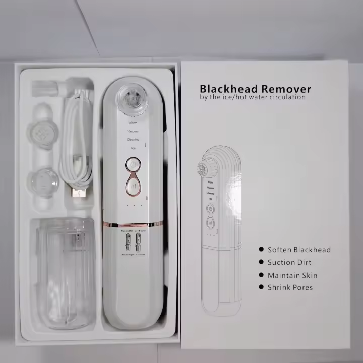 Herramienta De Limpieza De Poros Máquina De Remoción De Quistes Rojos Y Azules LED Eléctrica Con Burbujas Pequeña Para El Rostro - 1