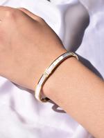 S&LE CHIC® -Pulsera Dorada Laton Para destacar la Elegancia de la mujer con Hermosos Diamantes de Imitacion - details 0