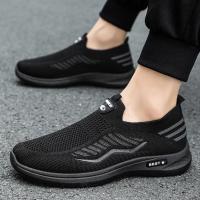 Zapatos Casuales Para Hombre Transpirables Zapatillas De Correr Y Caminar Ligeros Slip on Para Pareja Talla 44 Material Superior De Malla - details 1