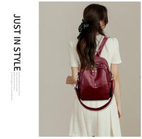 Mochipa de cuero estilo Korean, mochila de gran capacidad A LA Moda para Mujer, Bolso de hombro, mochila de viaje, Bolso de Mujer - details 19