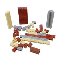 Juguetes De Construcción DIY Bloques Compatible Clásico 1*2 1*4 L1*2 50PCS Paredes De Bloques Altos MOC Para Niños Accesorios De Casa - details 4