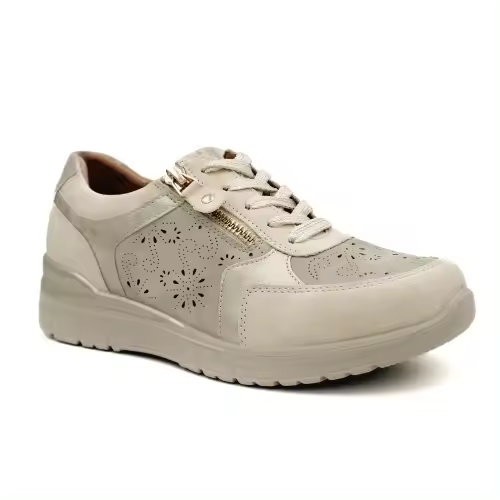 Zapatillas Mujer Beige Kiss Kiss M2485  Confort y Estilo en Cada Paso - 1